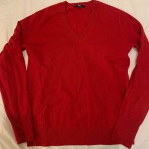 Red Uniqlo Cashmere Sweater